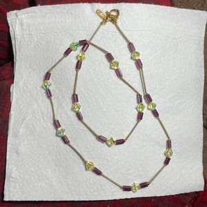 Anat vintage Swarovski crystal necklace 38”